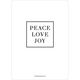 Black Peace Love Joy Gold Foil Holiday Photo Cards Image 2 of 6